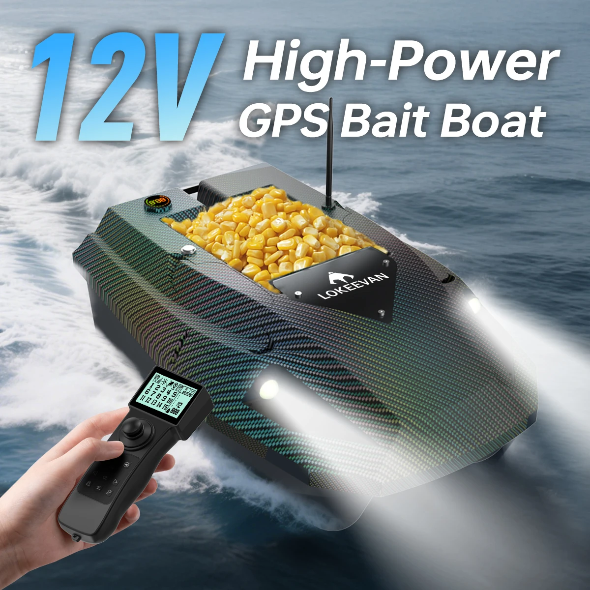 D50E GPS-Köderboot 15600 MAH*2, mit Sonarsonde – Wassertiefe und Temperatur, GPS + Beidou Dual-Positionierungssystem Angelboot – Detail 3