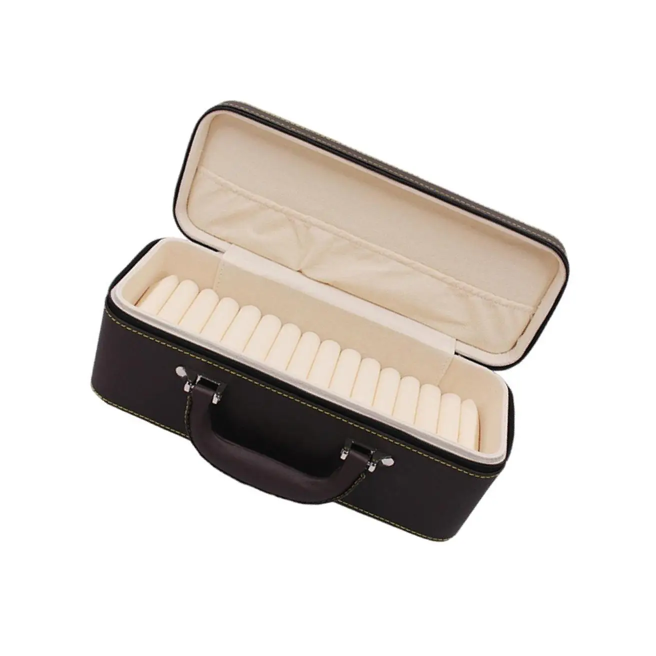 

PU Leather Bangle Box Holder for Art Craft Fairs Retail Stores Wedding Warm White