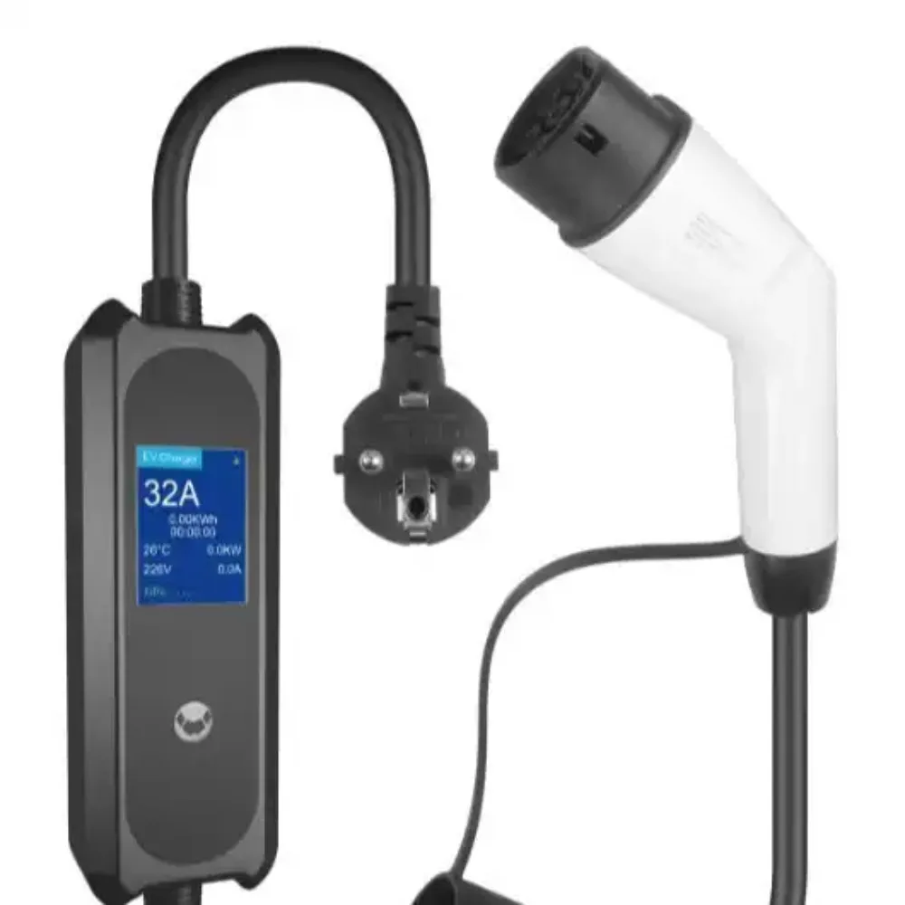 Household Portable EV Charging Gun, US Standard For New Energy Electric Vehicle, Large‑Screen Display Multi‑Speed Adjustment
