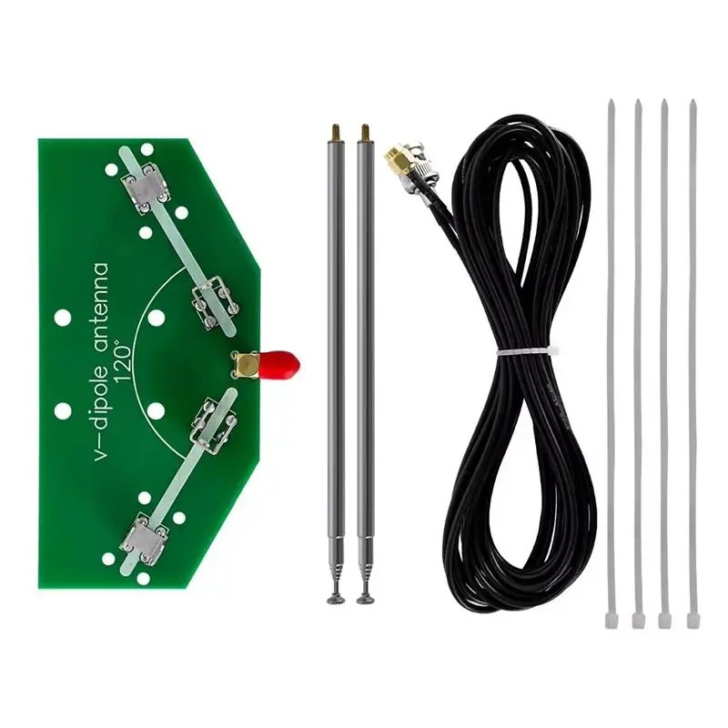 AB42-Horn Pole Antenna V Dipole Antenna DIY Kit For Horn Rod Antenna Dipole Antenna Signal Reception B