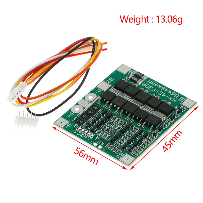 BMS 4S 3.2V 3.7V 30A LiFePO4 / Lithium Battery Charge Protection Board 12.8V 14.4V 18650 32650 Battery Packs With Balance