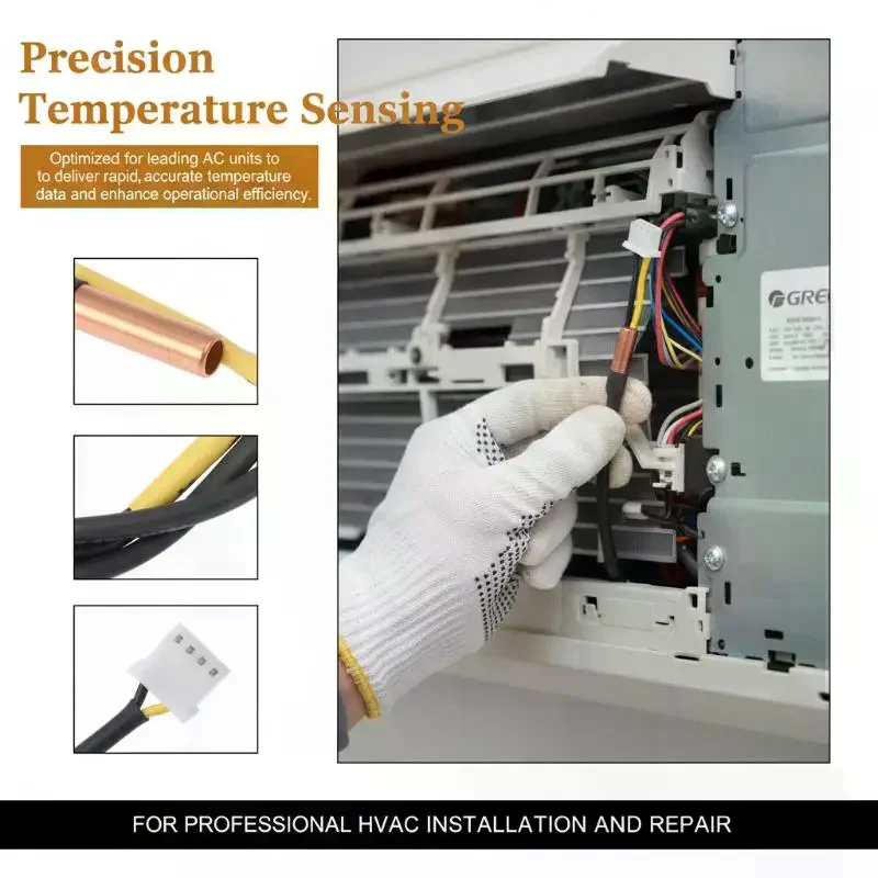 DIY Accessories For Gree Ambient Air Conditioner Temperature Sensor Double Probe Tube Air Temperature Sensor 47cm