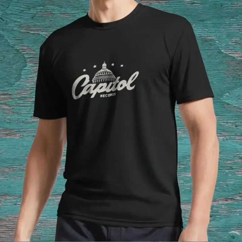 New Capitol Records 45 labe classic Logo American T Shirt Funny Size S to 5XL