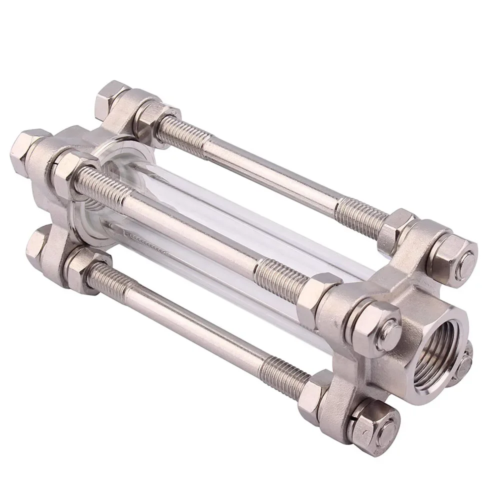 304 Stainless Steel BSP Female Sight Glass Diopter, 1/4'' 3/8'' 1/2'' 3/4'' 1'', Homebrew Brewing Viewing Port