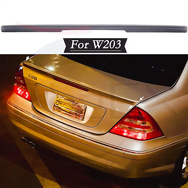 لبنز C-Class W203 C180 C200 C260 C320 2001-2006 غطاء صندوق السيارة الخلفي/الزجاج الأمامي الخلفي سبويلر أجنحة ضبط الملحقات #4