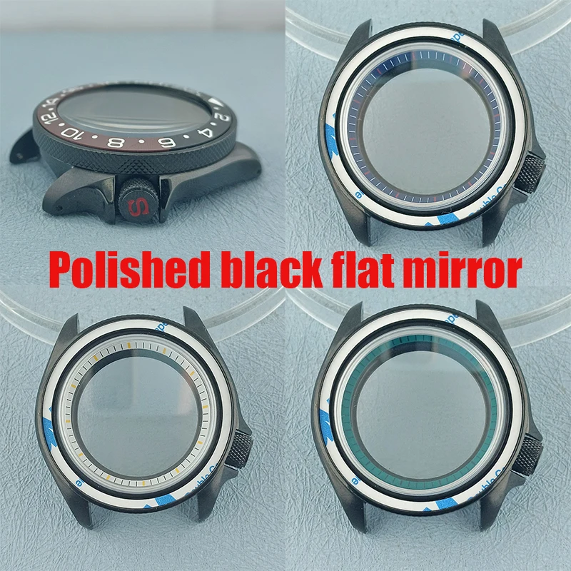 41mm 120 Click NH series 35 36 movement  316L Stainless steel 007 housing sapphire flat glass transparent back cover