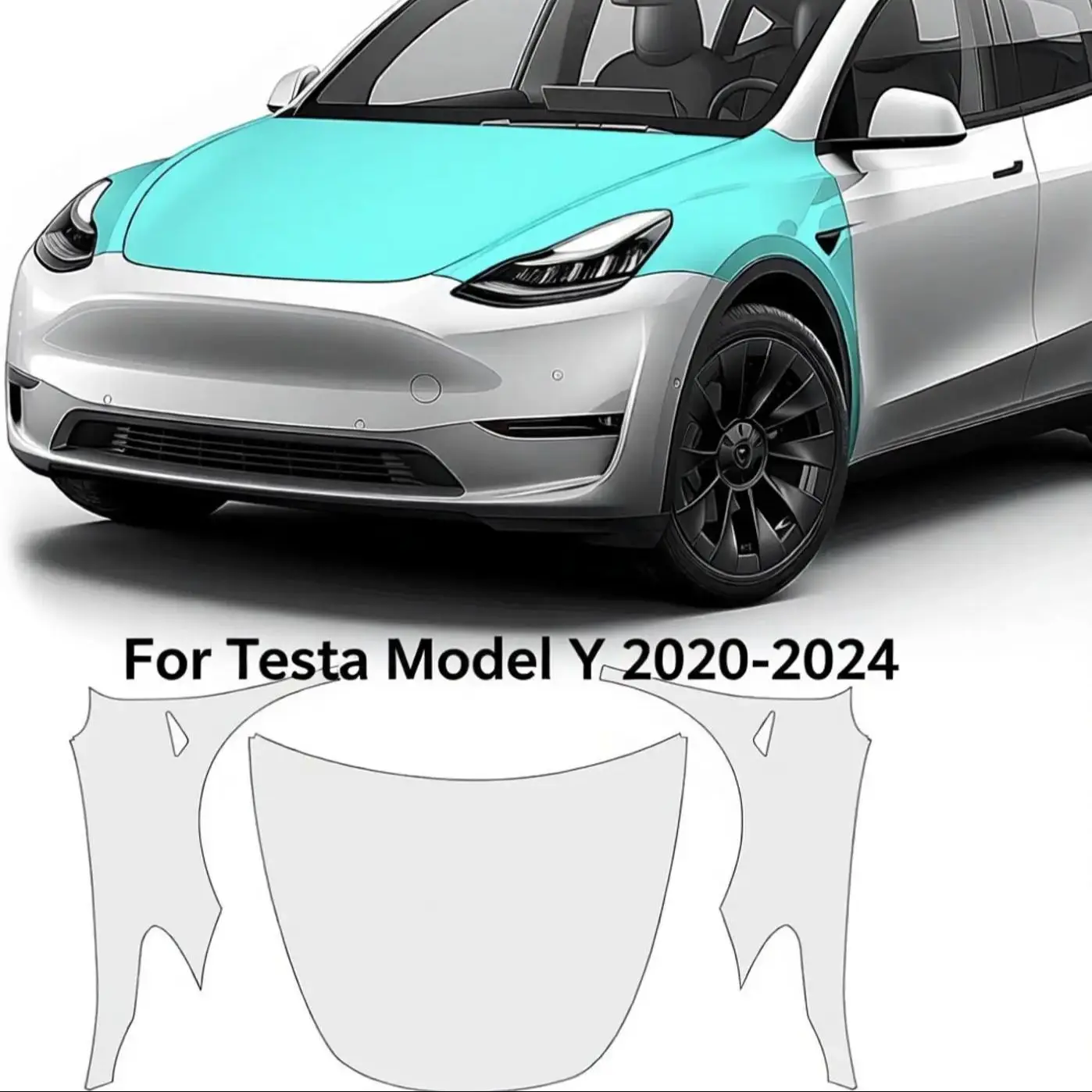 

8.5Mil Pre-cut PPF For Tesla Model Y 2020-2024 TPU Bumper Clear Paint Protection Film Kit Scratch-Resistant Exterior Accessories