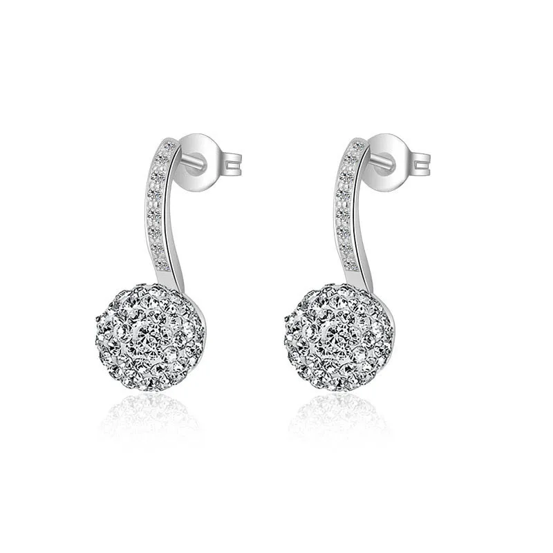 Butterfly Heart Moon Cat Daisy Egg Shape Pave Zircon Stud Earrings for Ladies Girls Women Jewelry Gift