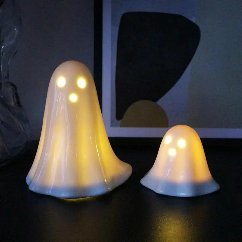 

2Pcs LED Halloween Ghost Decoration Lights Festival Indoor Atmosphere Room Battery Lights