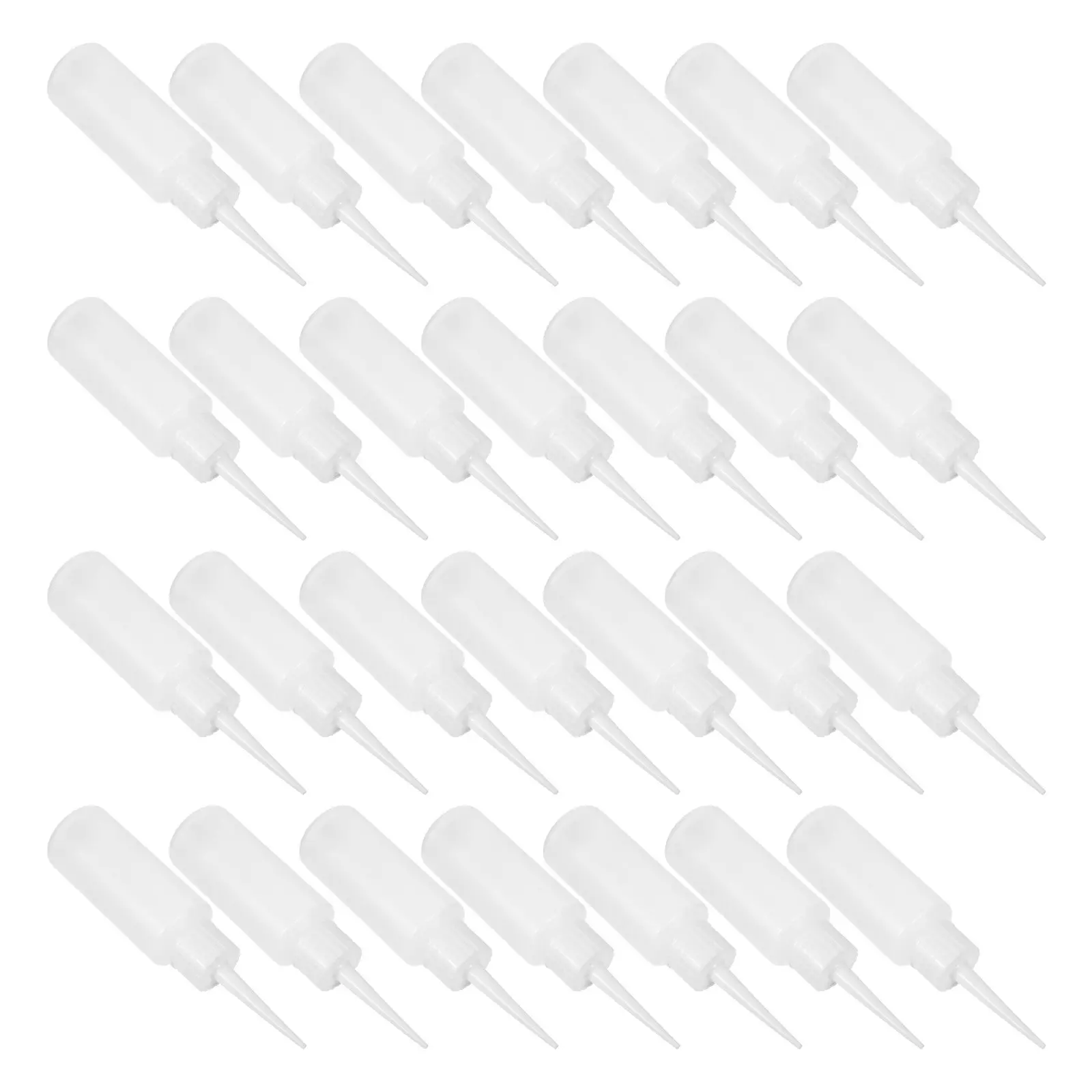 

100Pcs Plastic Squeeze Dispensing Bottles 50Ml Transparent Fine Needle Tip Applicator for Grout Tube Replacement Seamless
