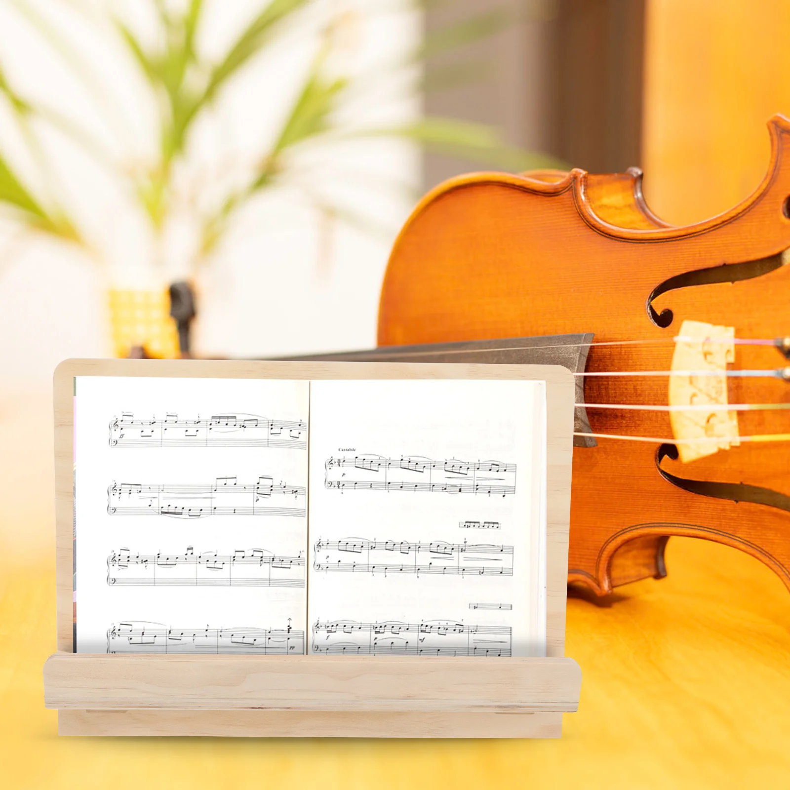 

Portable Wooden Book Stand for Kids Simple Reading Stand with Adjustable Angle Desktop Music Score Holder for Sheet Music Tablet