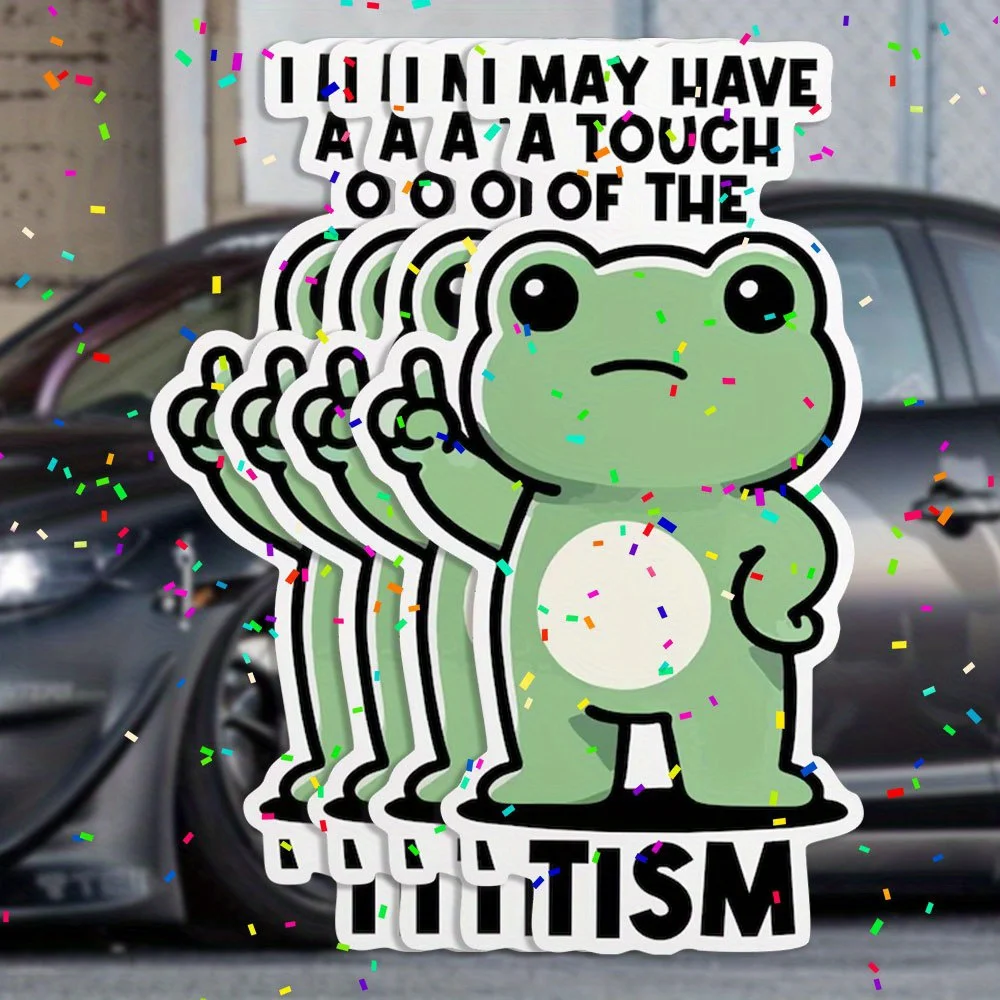 

Набор из 4 наклеек на автомобиль с лягушкой «Я могу быть немного эксцентричным», юмористические наклейки для взрослых на тему нейроразнообразия, продуманный подарок для сообществ нейроразнообразных людей.