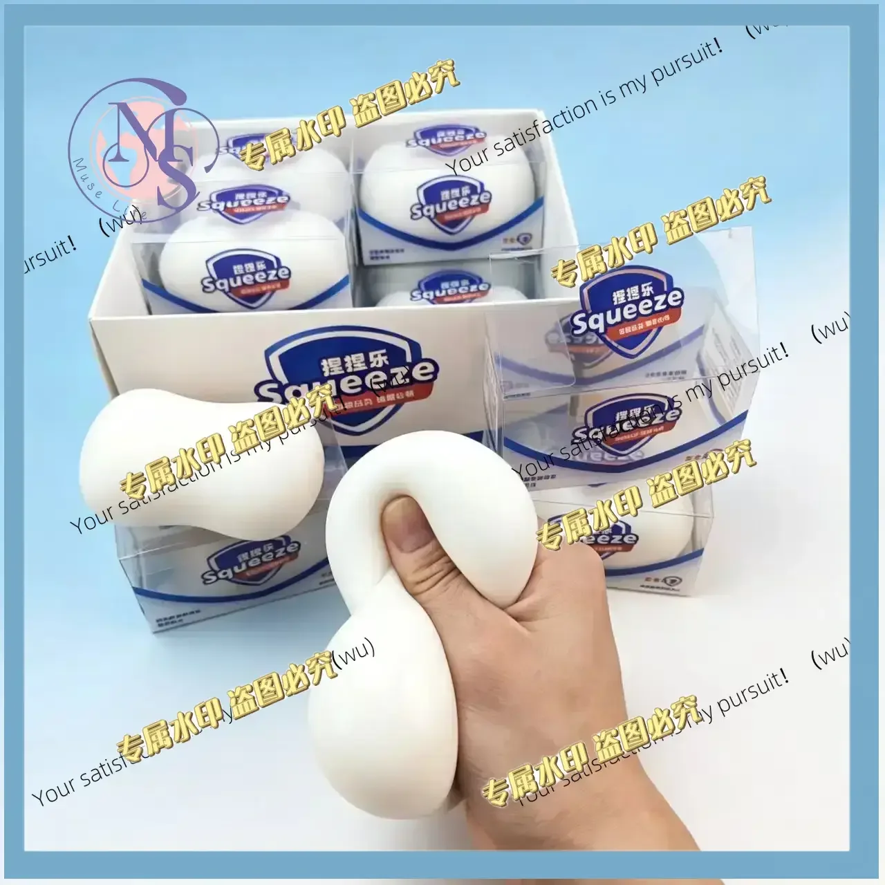 Soft soap decompression ball, press toy, round building block with built-in ASMR