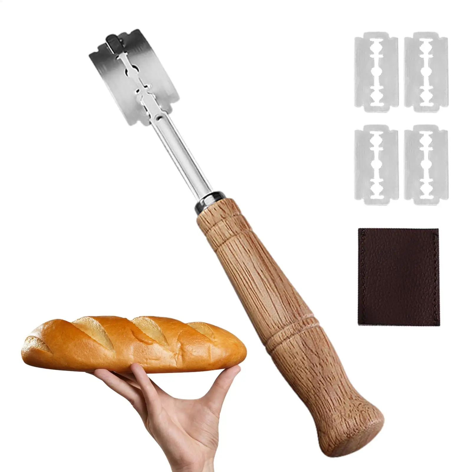 Bread Scorer Tool Stainless Steel Bread Lame Dough Scoring Tool Lame Slashing ToolsWith Replaceable Cutters Baking Cutting Tool