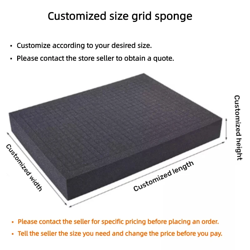 Imagem -06 - Inserção de Espuma Pré-corte para Flight Case e Flight Case Alta Densidade Pick Pluck Toolbox Grid Sponge Shadow Foams