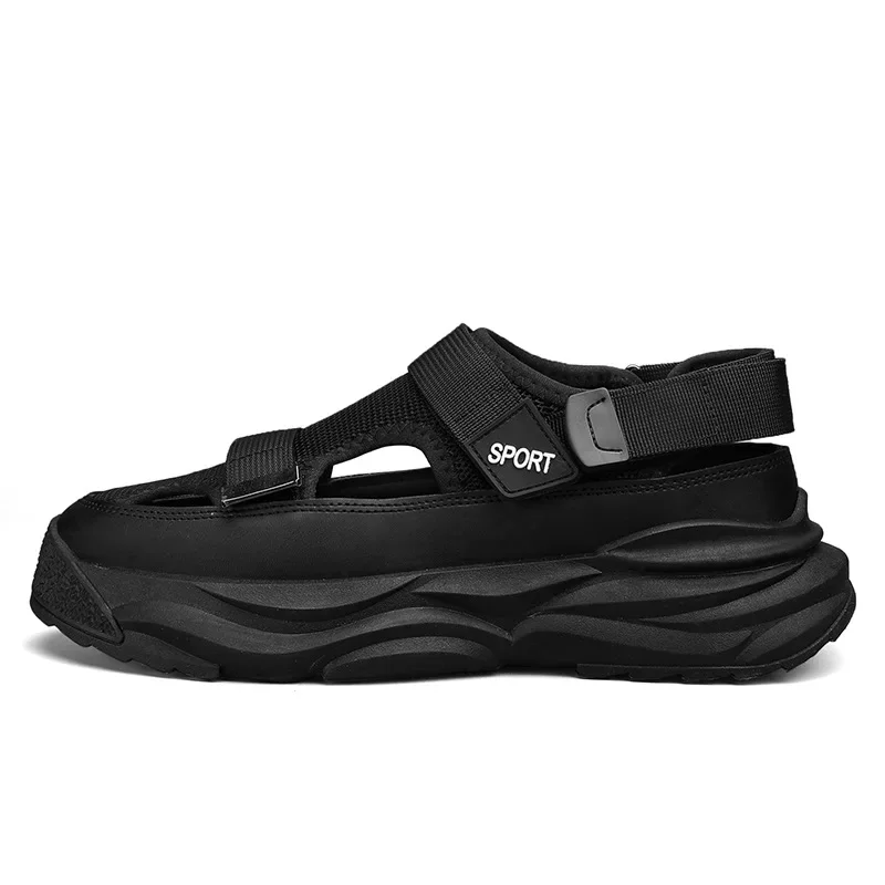 Chaussures creuses d'été pour hommes, sandales à la mode, chaussures de sport de plein air résistantes, confortables pour hommes