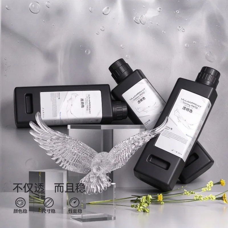 High Clear UV Photopolymer Resin Low Odor High Precision Light Curing 3D Printing Liquid Material