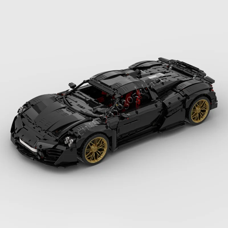 3981 PCS Moc Technology Racing Nero Supercar Modello Building Block Velocità Veicolo Mattoni Giocattoli Kid Adulto Compleanno Regali di Natale
