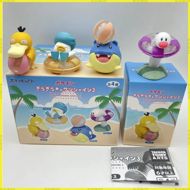 

Аниме Gashapon Toy Sparkling Sunshine 3 Series Blind Box Quaxly Psyduck Spheal Wiglett Мультяшная фигурка Модель Деко Kawaii Подарок ребенку