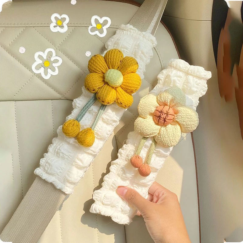 

Kids Friendly Floral Car Seat Belt Cover, Hypoallergenic Soft Polyester, Universal Car Shoulder Protector for Children & Adults