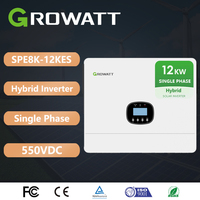 Growatt 12000W  Hydrid Inverter SPE12000ES Single Phase 230VAC   48V Dual MPPT 12KW Solar Inverter With WIFI