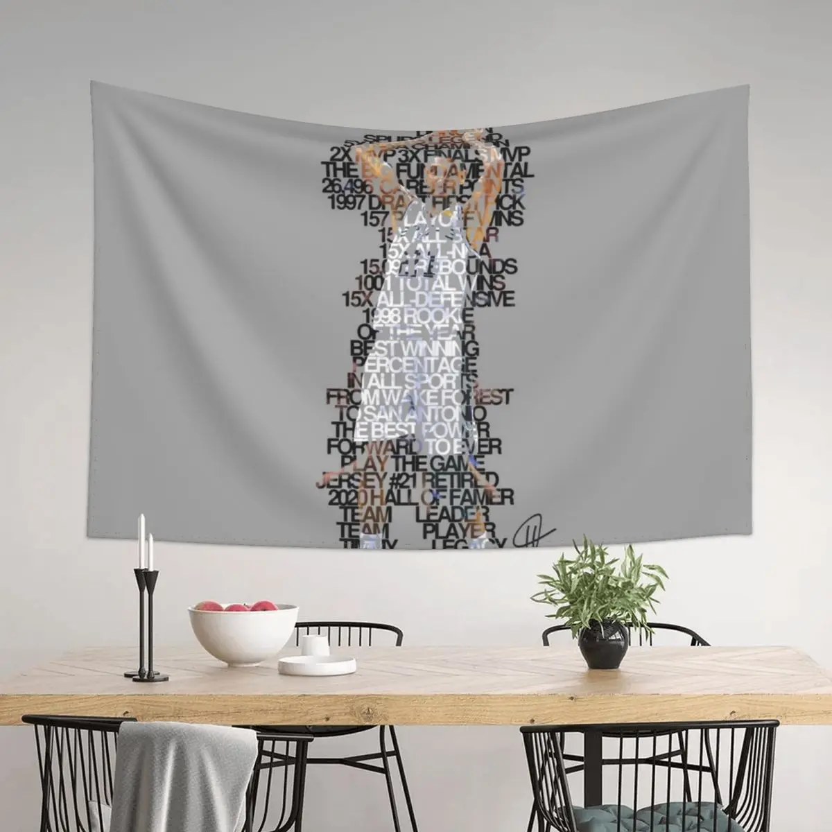 

Tim Duncan Legacy Tapestry Wall Hanging Decor Room Decorating Aesthetic Hanging Wall Tapestry