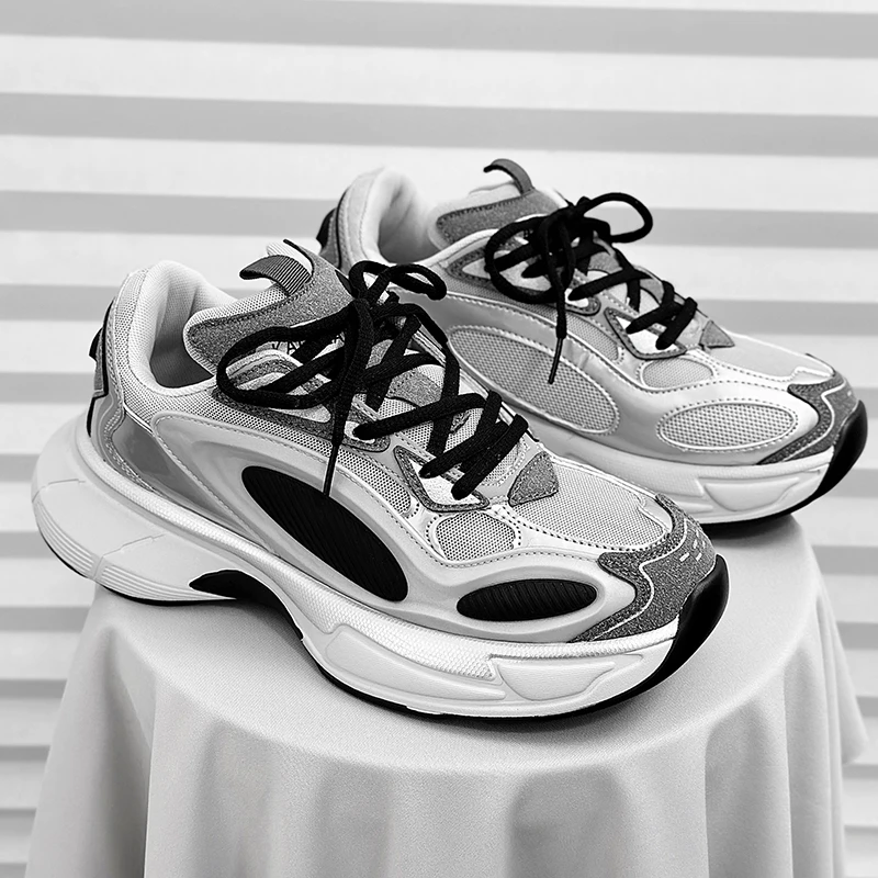 

2025 new men's shoes autumn thick soled skateboard shoes versatile casual shoes trendy shoes Korean version retro sports board s