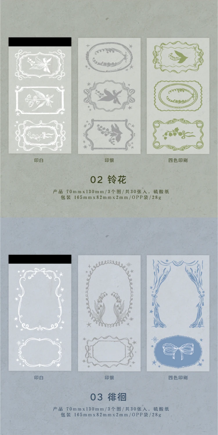 Journal GO 30 Stück Vintage Transparentpapier Halbtransparentes Materialpapier für Collage Junk Scrapbooking Dekoratives Hintergrundpapier – Detail 5