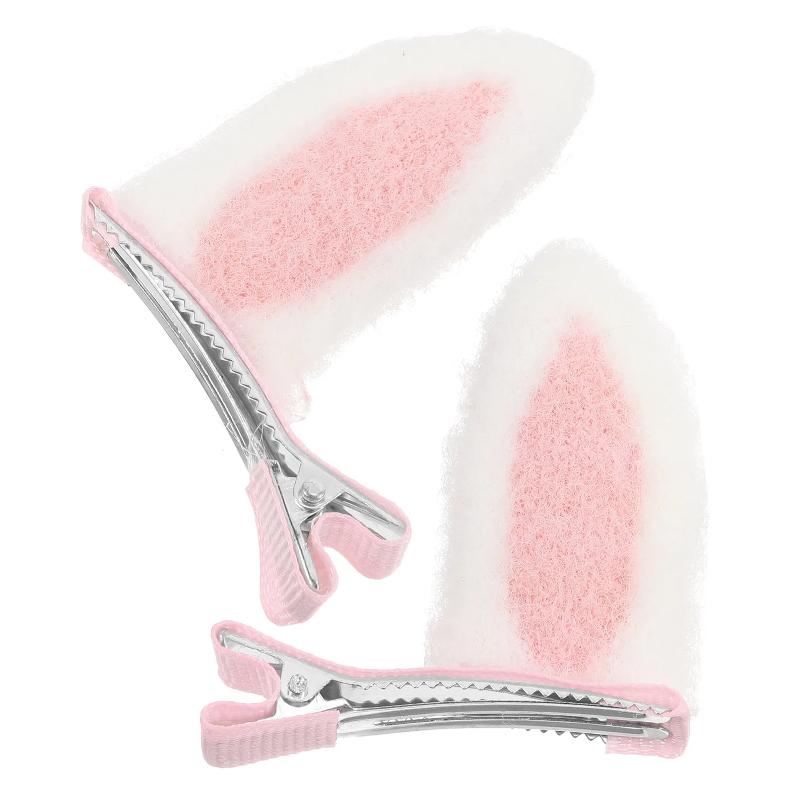 1Pair Easter Bunny Ears Hair Clips for Cute Rabbit Ear Hairpins Lightweight Easter Spring Party Accessories