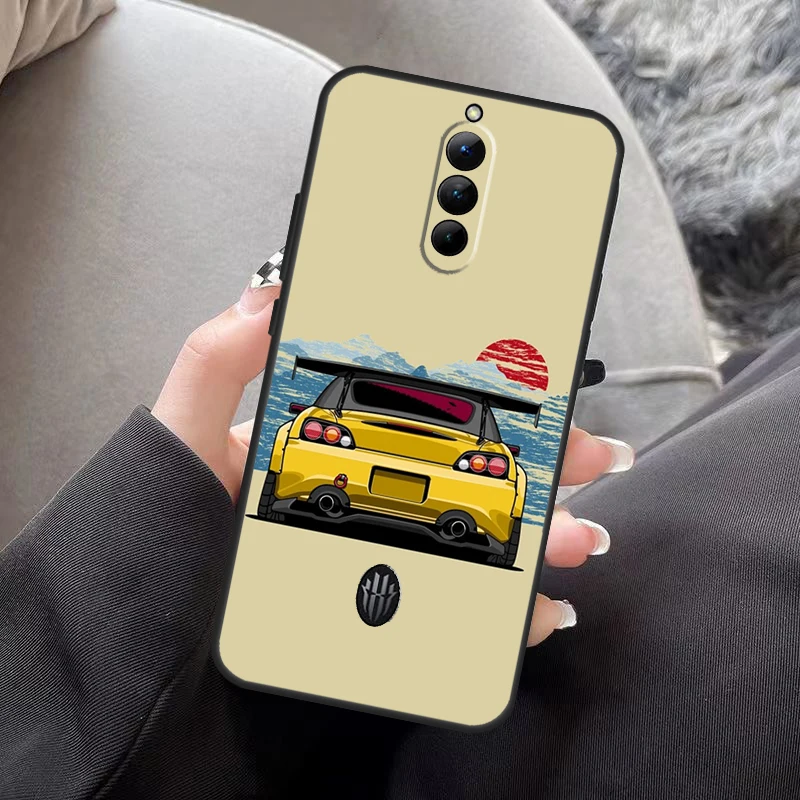 Samochód sportowy JDM Drift etui na ZTE Nubia czerwona magia 8 Pro Plus 6S 7S 6 7 Pro 6R 5G 5S powrót obudowa