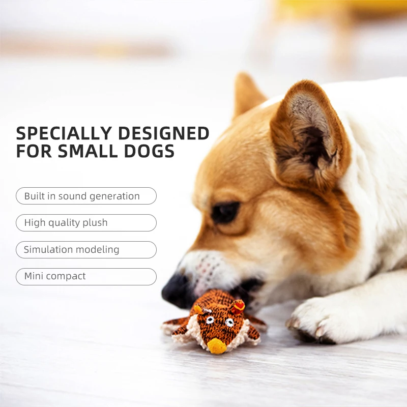 GiGwi Pet Toy Simulation Series Toys with Handle Squeaky Interactive Soundmaking Toys for Cut Plush Dogs Durable Chew Dog Toy