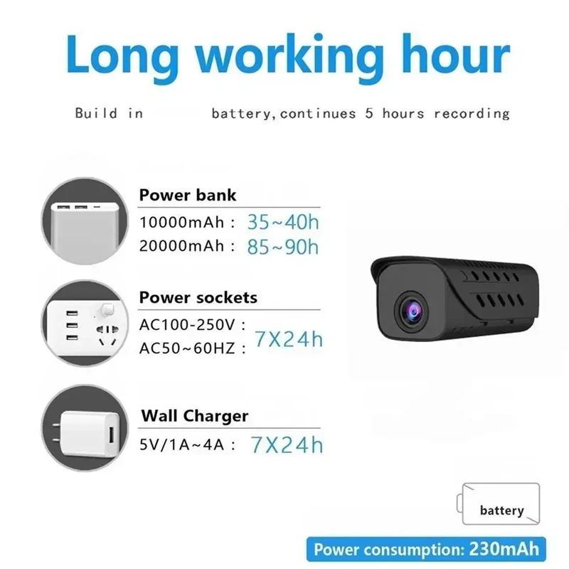A22R-1080P HD Mini telecamera più piccola Wifi Webcam IP Monitoraggio remoto Piccola videocamera Visione notturna a infrarossi Mini Cam