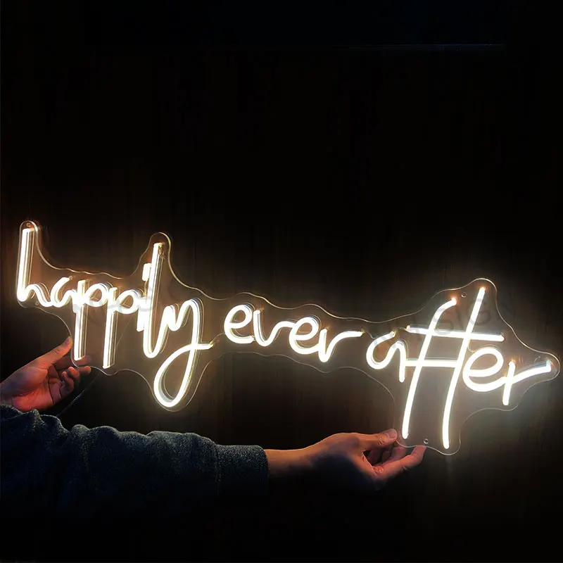 Happily Ever After Custom Neon Sign/ Handmade Neon Sign/ Neon Sign Custom/ LED Neon Sign/ Wall Decor/ Custom Neon Sign/ Neon
