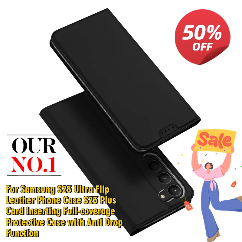 

For Samsung S23/S23 Ultra Flip Leather Card - Inserting Full - Coverage Drop - Resistant Protective Phone Case