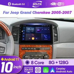 Android 12.0 Car Radio for Jeep Grand Cherokee 2005 2006 2007 Multimedia Video Player Navigaion GPS 2 Din DVD Head Unit Carplay
