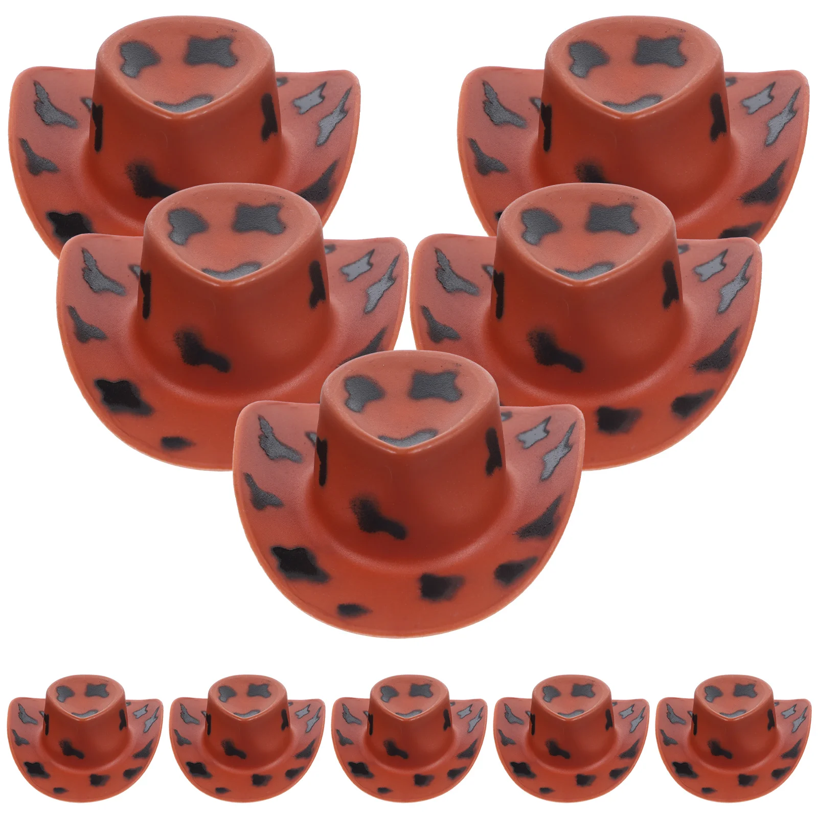 

10 Pcs Cake Hat Accessory Cowboy Baby Mini Dolls Hats for Crafts Plastic Tiny