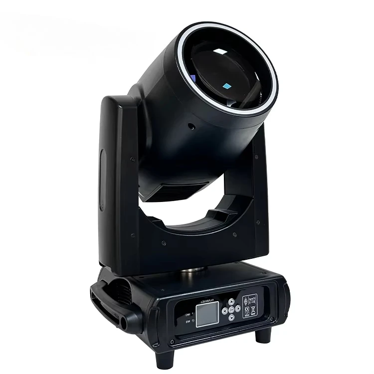 

Cabeza Móvil Haz 380W con Halo RGB – Efecto Persecución DMX512 para DJ, Discoteca y Concierto