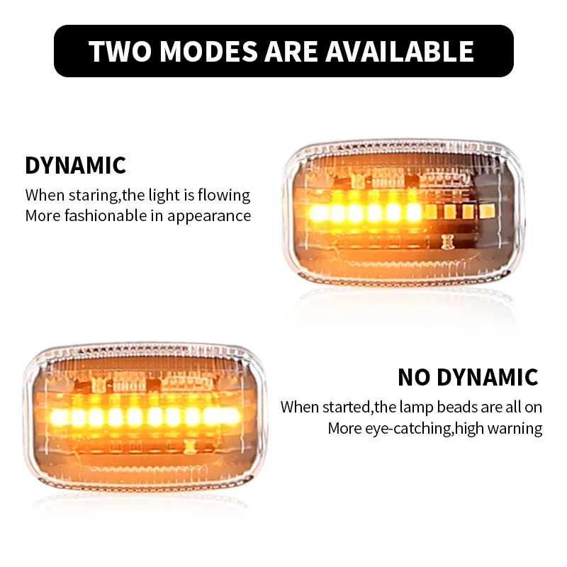 

2PCS LED Side Marker Light Dynamic Turn Signal for Toyota Hilux LN140 LN150 LN160 LN170 Sixth Generation for Land Cruiser J70
