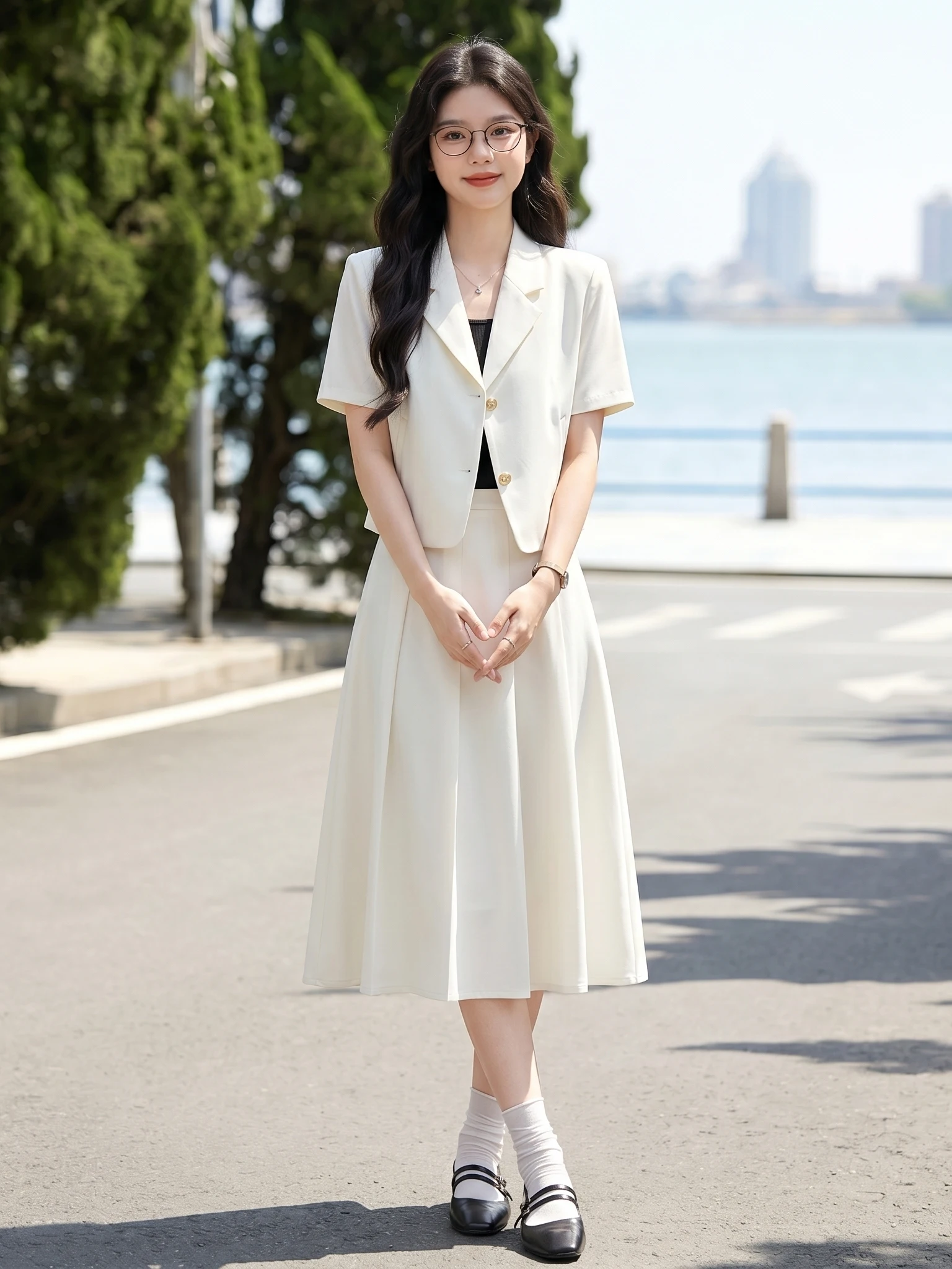 

Women's Short Sleeve Suit Jacket Thin High-End Feeling Summer Interview Outfit Small Size Professional Lightweight Office