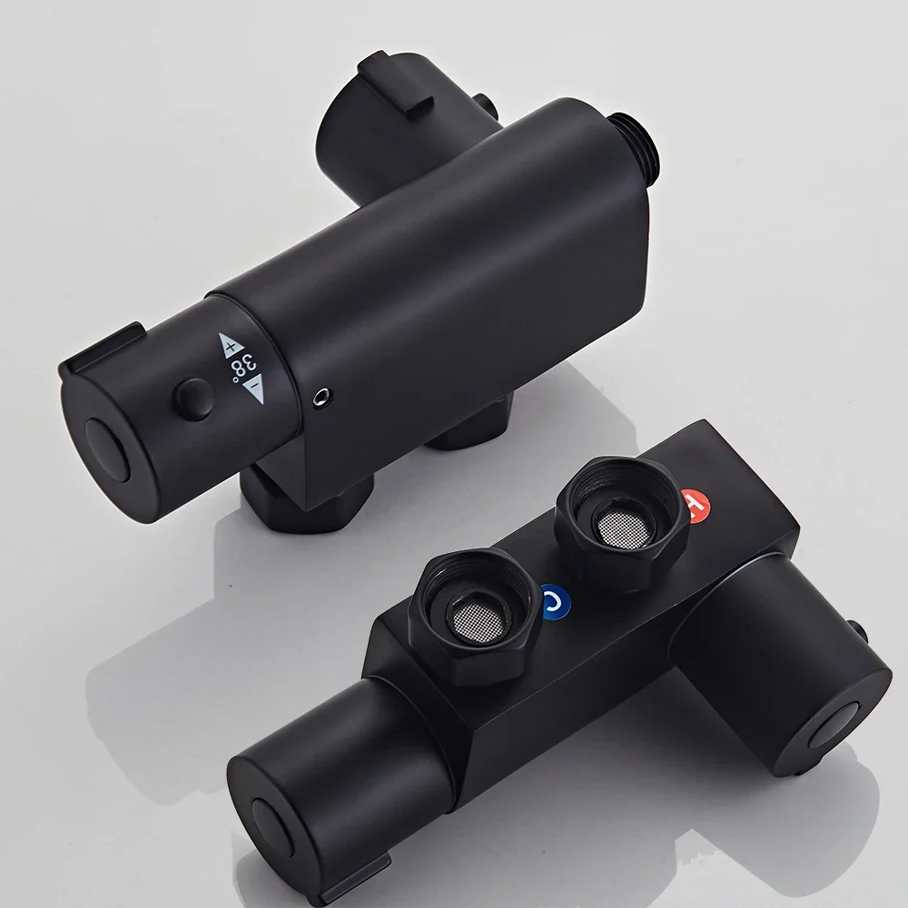 مسدس رش المرحاض النحاسي مع تنظيم بارد وساخن ودرجة حرارة ثابتة للجسم الرئيسي للتنظيف الذاتي وغسالة للنساء #5