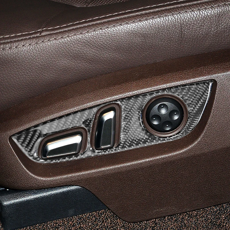 

Car Styling Seat Adjustment Buttons Frame Decoration Cover Trim For Audi Q7 2008-2015 Carbon Fiber Interior Accessories