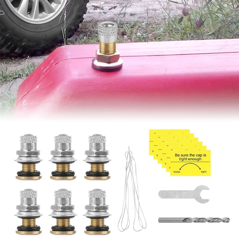 Leakproof Gas Canister Ventilation Set 6 Caps Metal Tool For Easy Mounting