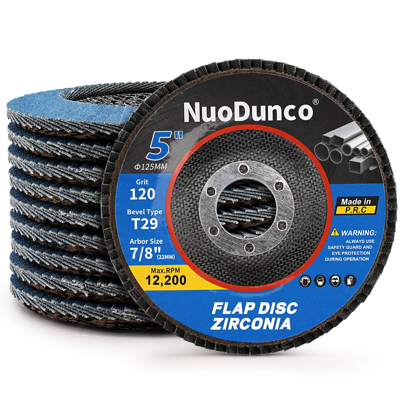 

5 шт. 5-дюймовые лепестковые диски 125 мм, шлифовальные диски, угловая шлифовальная машина, шлифовальные диски для металла, дерева, полировки, удаления заусенцев