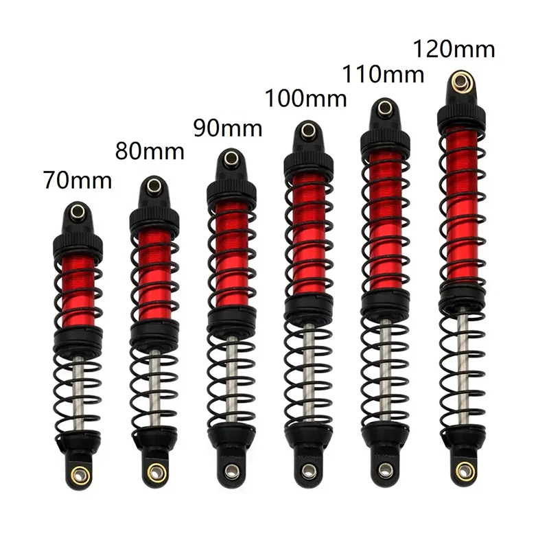 

RC Car 4pcs Metal 70/80/90/100/110/120mm Shock Absorber Oil Damper for 1/10 RC Crawler Car Axial SCX10 90046 RBX10 TRX4 D90