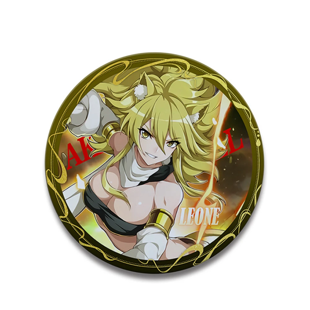 58mm 애니메이션 아카메 가 킬! 타츠미 아카메 미네 레오네 루보크 코스프레 의상 배지 핀 SPTE 틴플레이트 브로치 ﻿   프롭 골프