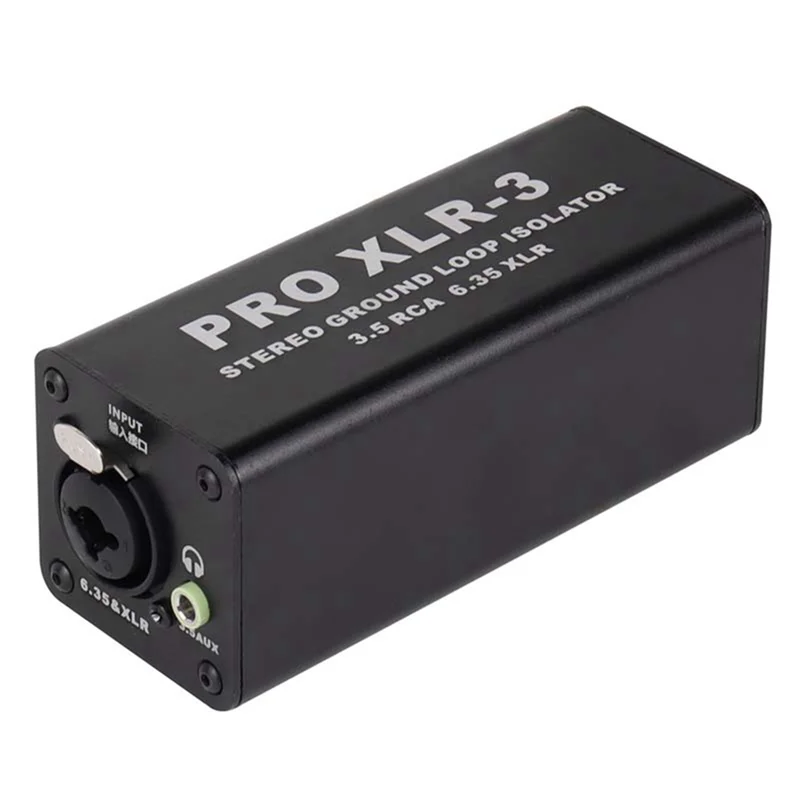 PRO XLR-3 المهنية ستيريو الأرض حلقة المعزل 3.5 RCA 6.35 XLR الصوت مرشح الضوضاء الضوضاء القامع المعزل للكمبيوتر دائم #3