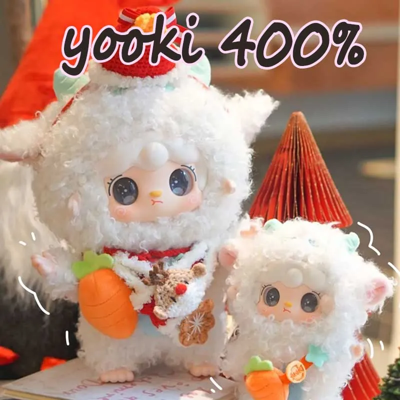 

Yooki 400% Sheep Series Blind Box Vinyl Plush Doll Cute Backpack Pendant Ornament Mystery Box Figure Decoration Birthday Gift