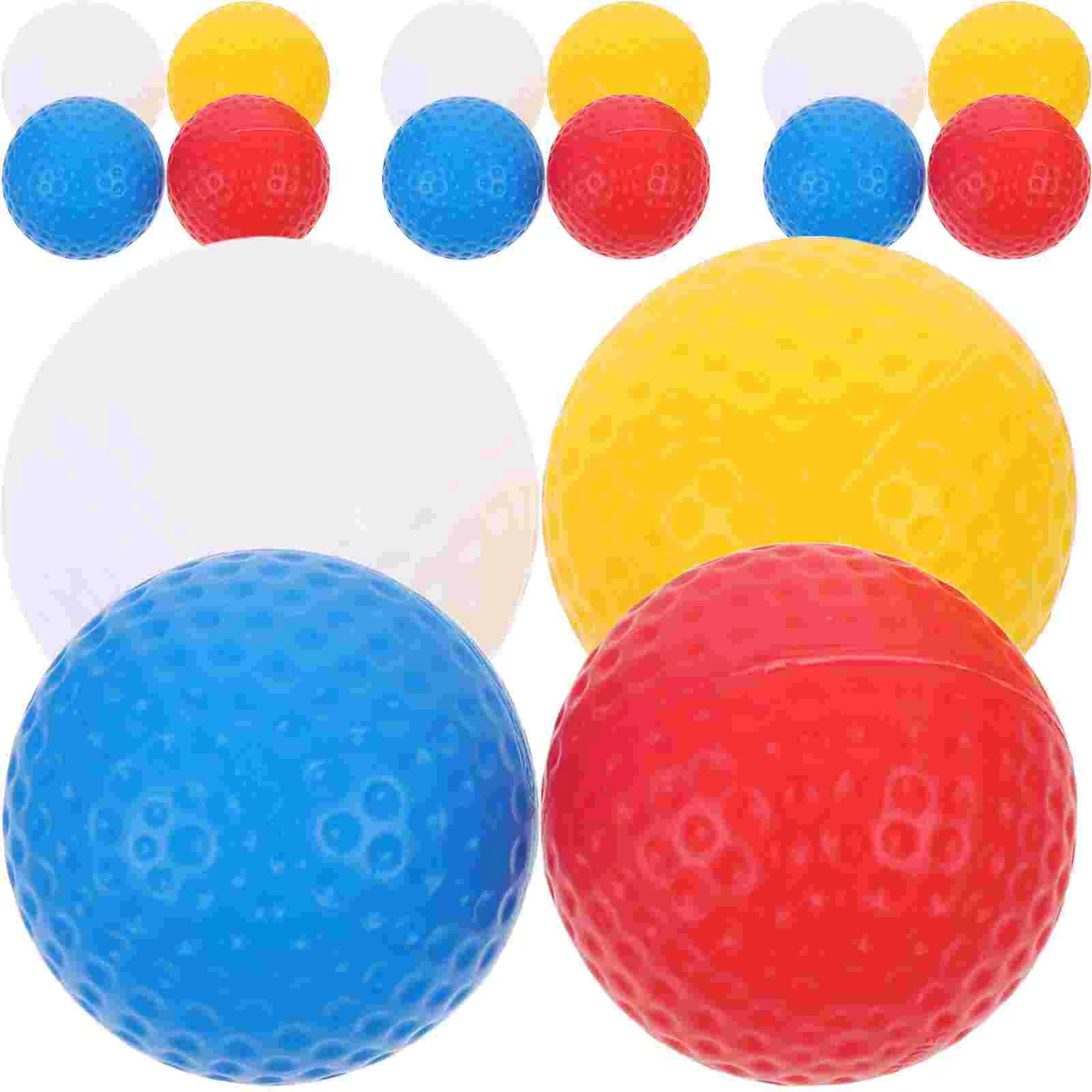 16 Pcs Hollow Holeless Golf Ball Golfing Novelties Plastic Balls Wear-resistant Mini Merchandise Bulk Pp Small Practicing