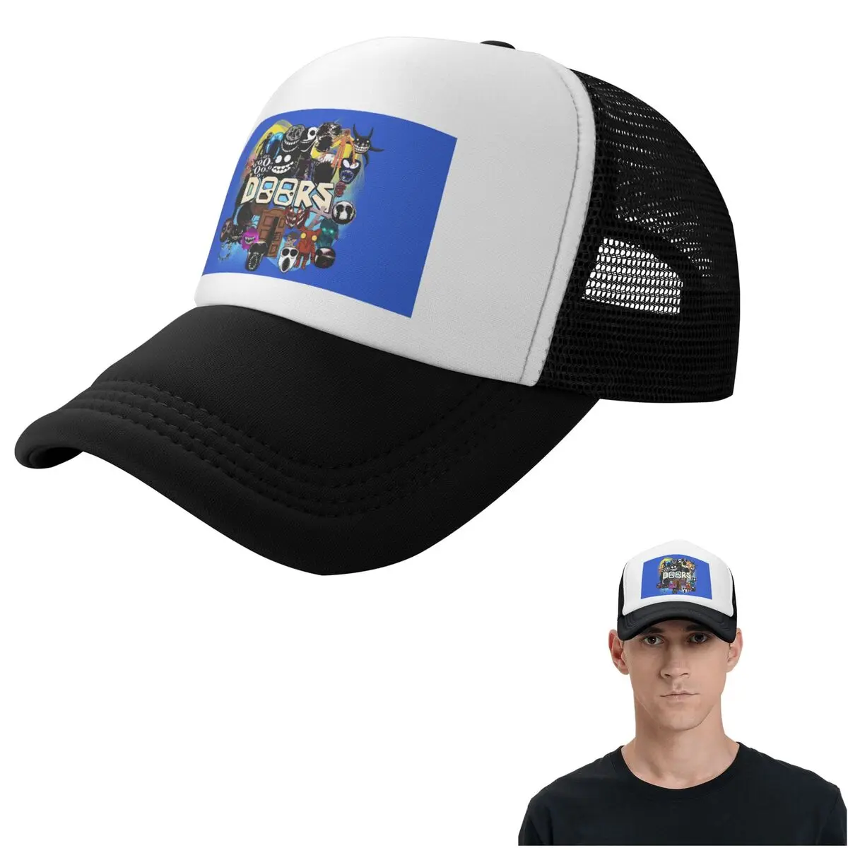 Doors All The Entities New Doors Game Update Cap Fashion Mesh Baseball Caps Adjustable Hat Hip Hop Summer Unisex Baseball Hats