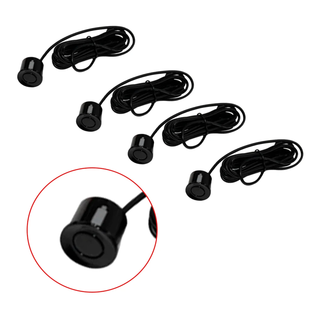 12V Car Parking Sensor Kit Sensors Buzzer Reverse Backup Radar Sound Alert Indicator 22mm 4 Probe Sound Alert System Universal